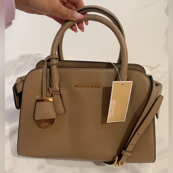 Michael Kors Dark Khaki Harper Medium Satchel Crossbody